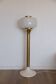 Vintage Brass Floor Lamp Elegant Gold Tall Mid Century Modern Light
