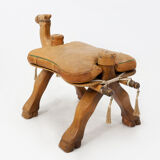 Vintage camel saddle stool, 1960s