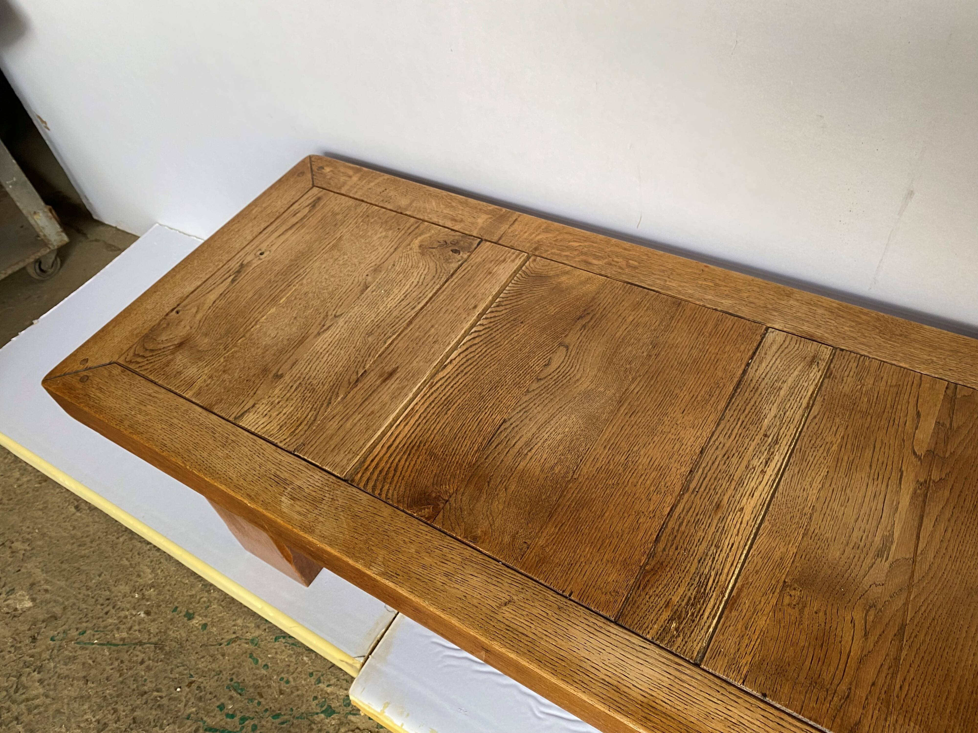 Rustic solid oak farmhouse coffee table 1950