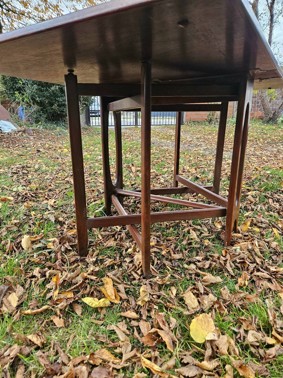Table pliante Bendt Winge design scandinave 50-60 palissandre Kleppe