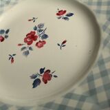 Old Round Plate in Ceramics by Digoin Sarreguemines Model Bastia