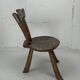 Brutalist Wabi Sabi milking chair, France ca 1950