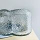 Spanish square textured glass flush mount lamp