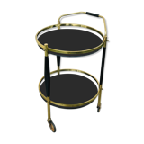 Trolley bar in vintage brass 60