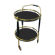 Trolley bar in vintage brass 60