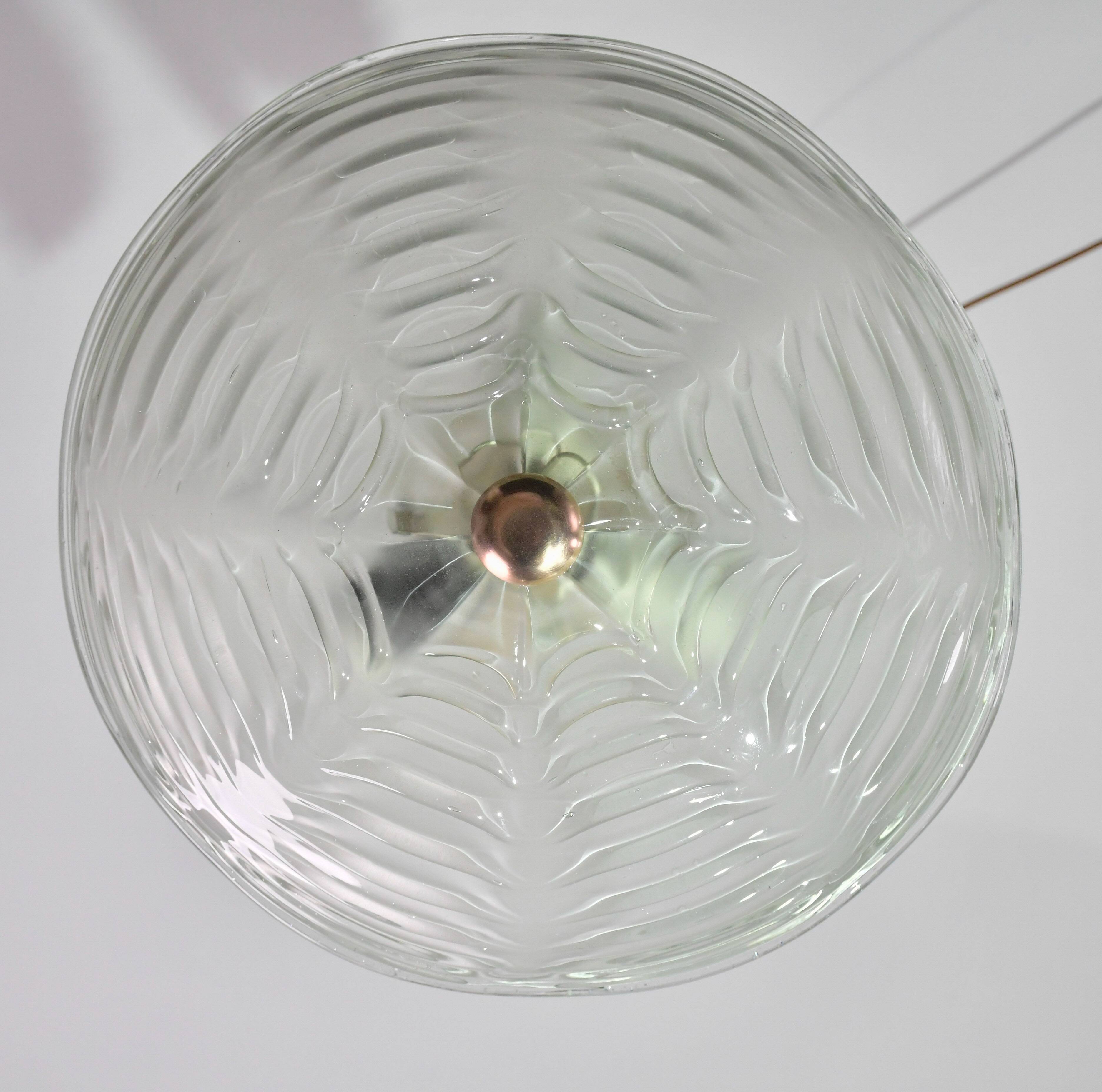 Luxury Barovier & Toso chandelier, Murano Pulegoso glass, 1950s