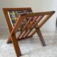 Vintage design geometric magazine rack