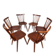 Set of 6 Fanett bistro chairs from the 1960s.