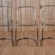 Series of 6 tubular steel chairs