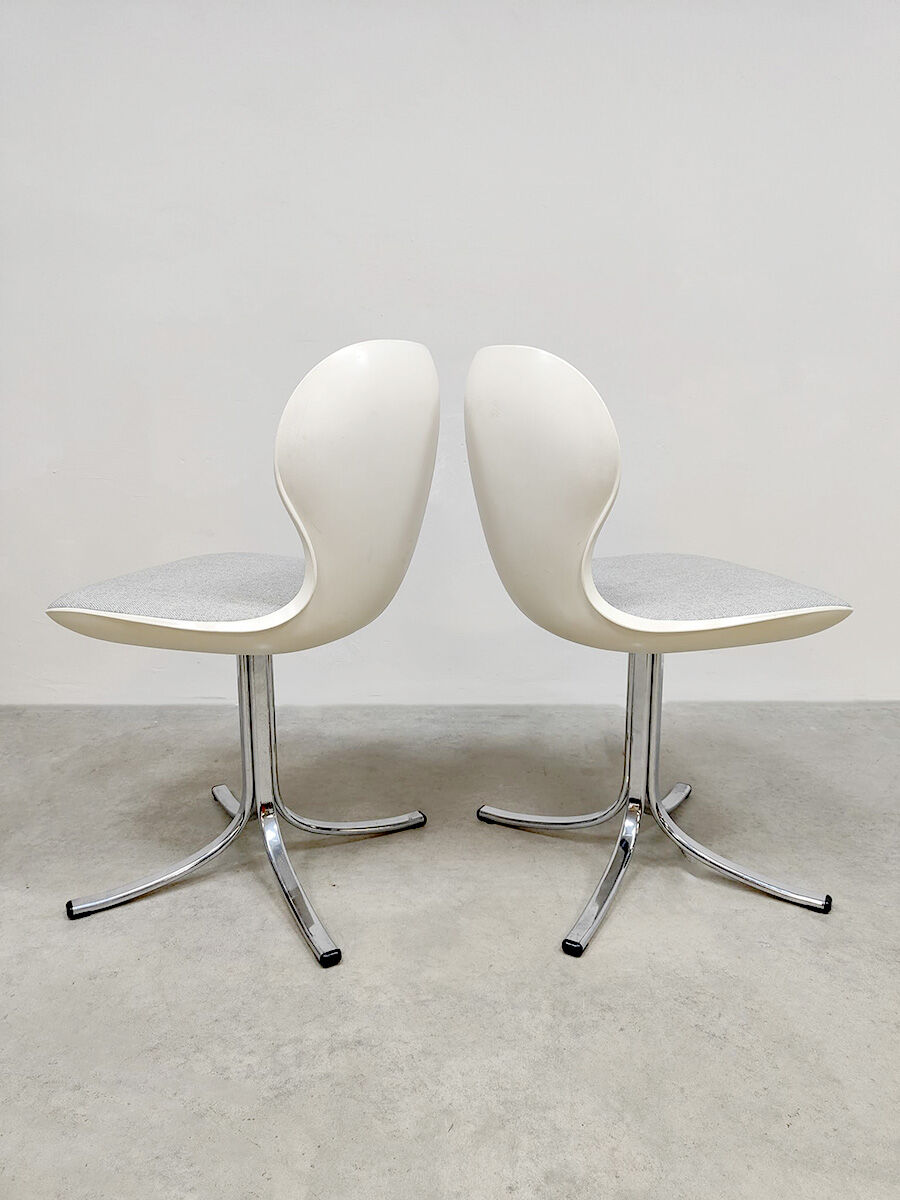 Chaises de bureau de salle à manger vintage space age