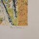 Guy BARDONE: Window open to the garden, signed original lithograph.