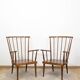 Fan armchairs signed armchair baumann