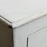 Low sideboard, bar furniture, cupboard, white wood, vintage, 60s