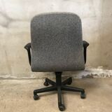 Tweed grey 1980 vintage desk chair
