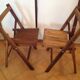 Oak folding chairs 50s
