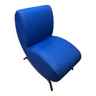 Fauteuil violet bleu années 70