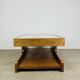 Brutalist coffee table made of solid wood from the 1970s.