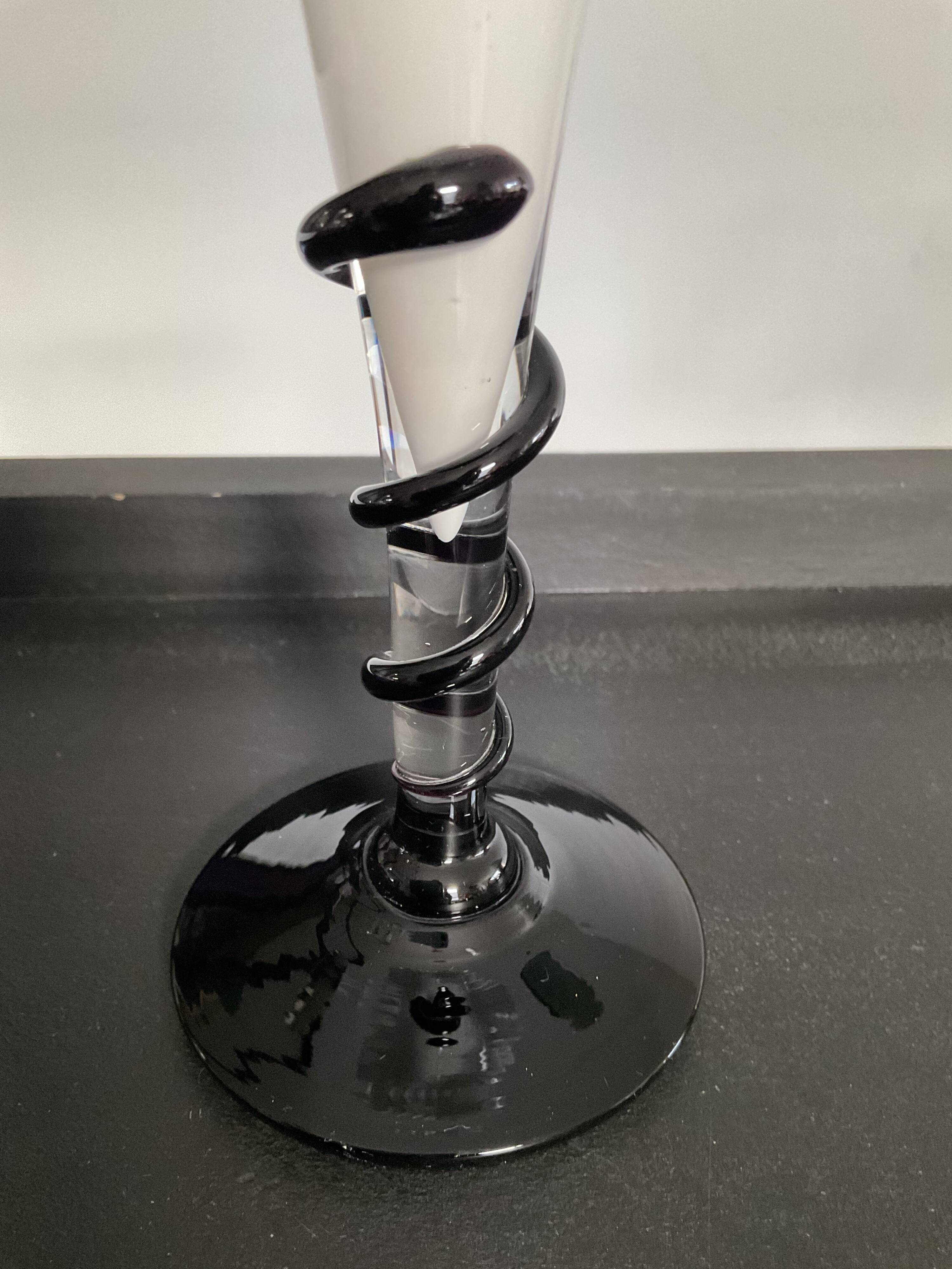 Vintage soliflore vase in glass paste 50s