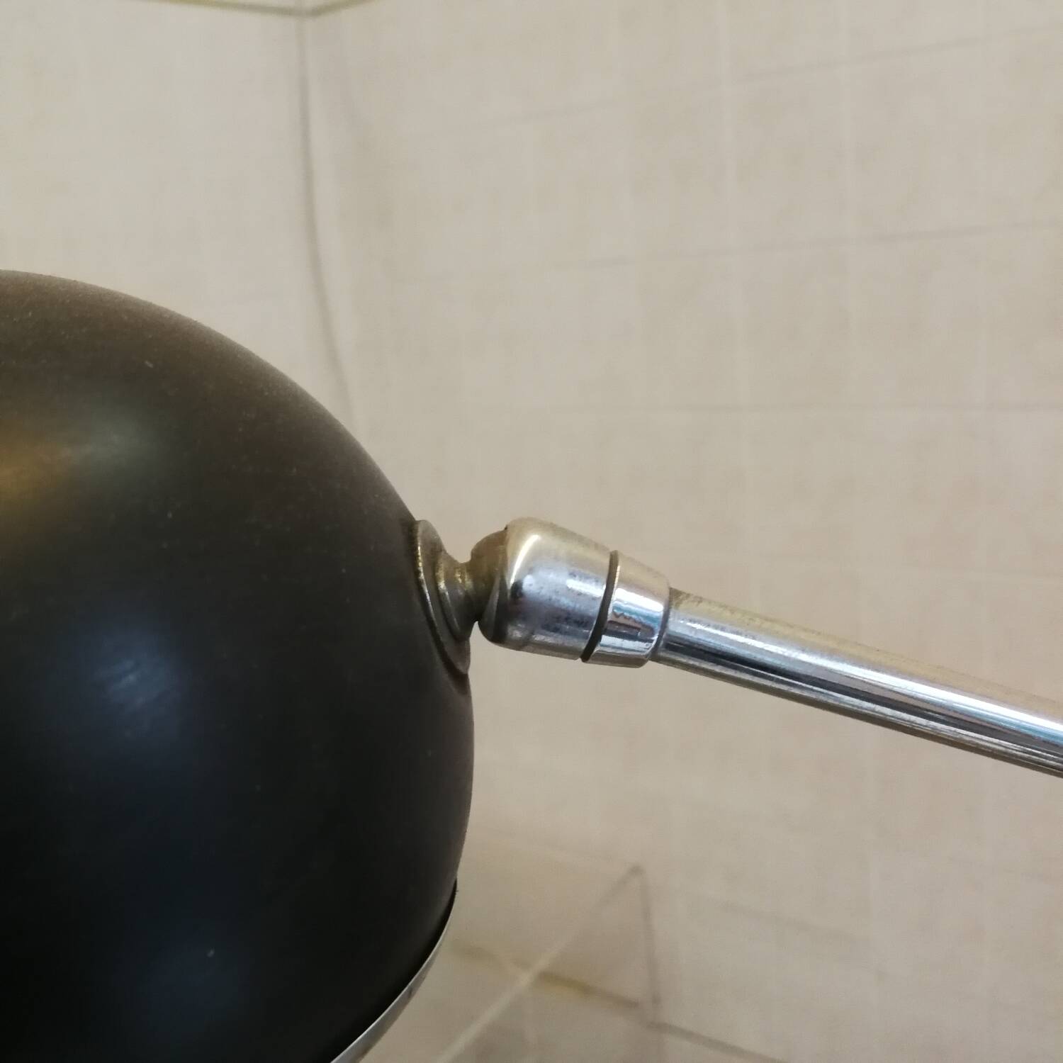 Orbiter floor lamp with pendulum and counterweight chrome steel sonnemans