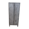 Ancien vestiaire placard 2 portes graphité industriel