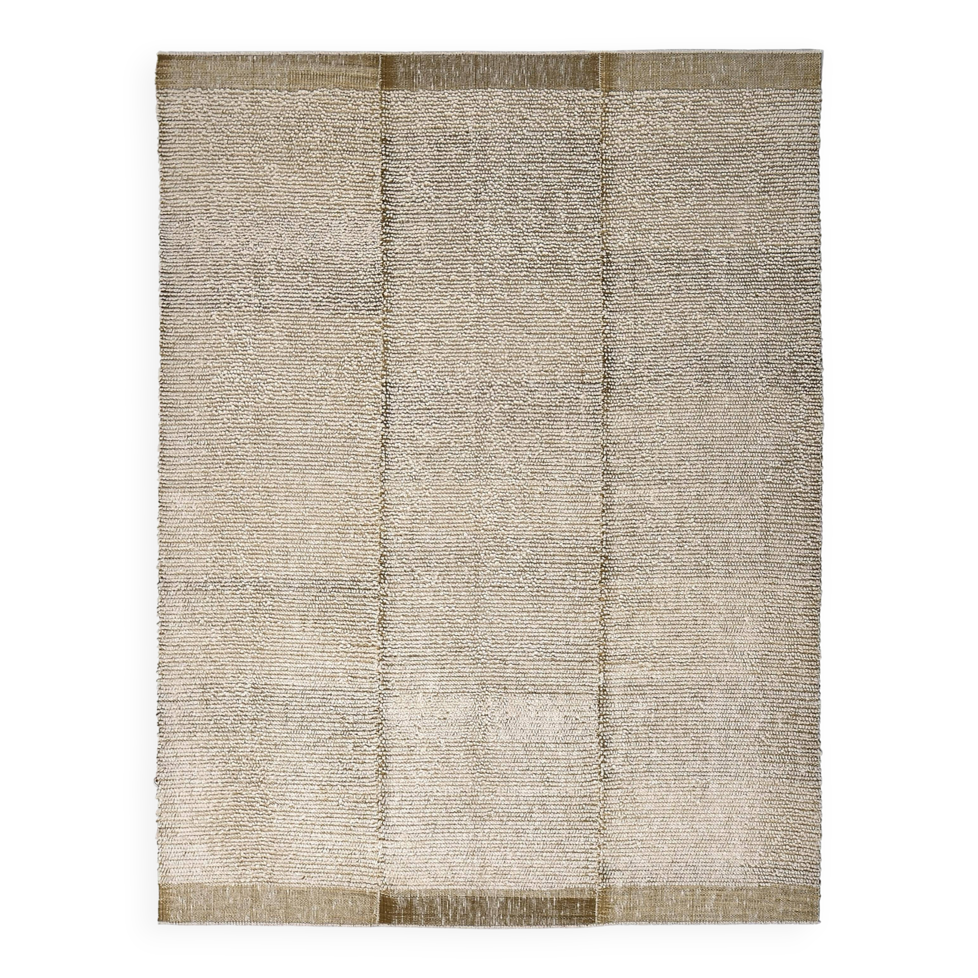 Green Beige Wool Turkish Area Rug 209x292Cm SK 242139