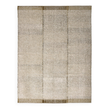Green Beige Wool Turkish Area Rug 209x292Cm SK 242139