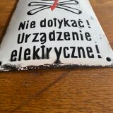 old polish email plate danger skull