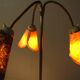 Lampadaire italien à trois lumières en laiton, années 1960