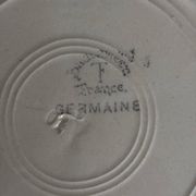 Set of 6 antique deep plates Badonviller Germaine