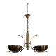 Vintage Space Age Italian Modernist Brass Gold Chandelier