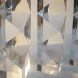 6 portes couteaux plexiglas/résine prisme vintage