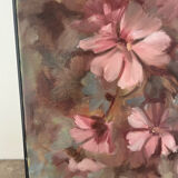 Flowers, oil on canvas signed by Nicole de Fourmantel, 1997