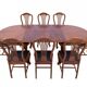 Large extendable table with eight chairs, late 19th century, France. After renovation.