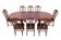 Large extendable table with eight chairs, late 19th century, France. After renovation.