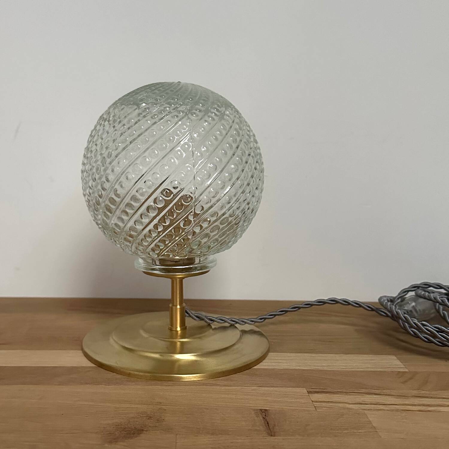 Vintage glass table lamp