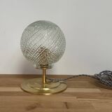 Lampe en verre à poser vintage