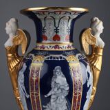 Pair Empire Porcelain Vases by August & Conrad Bauscher, Germany ca. 1900