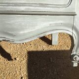 Louis XV style chest of drawers, patinated and waxed, natural wood top