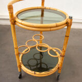 Rattan service cart