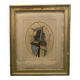 Old 20th century cubist painting