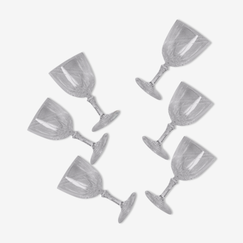 6 verres à eau en Cristal D'Arques modèle Compiègne