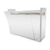 Plexiglas magazine rack designed and published by David Lange, distributed by Roche Bobois 70