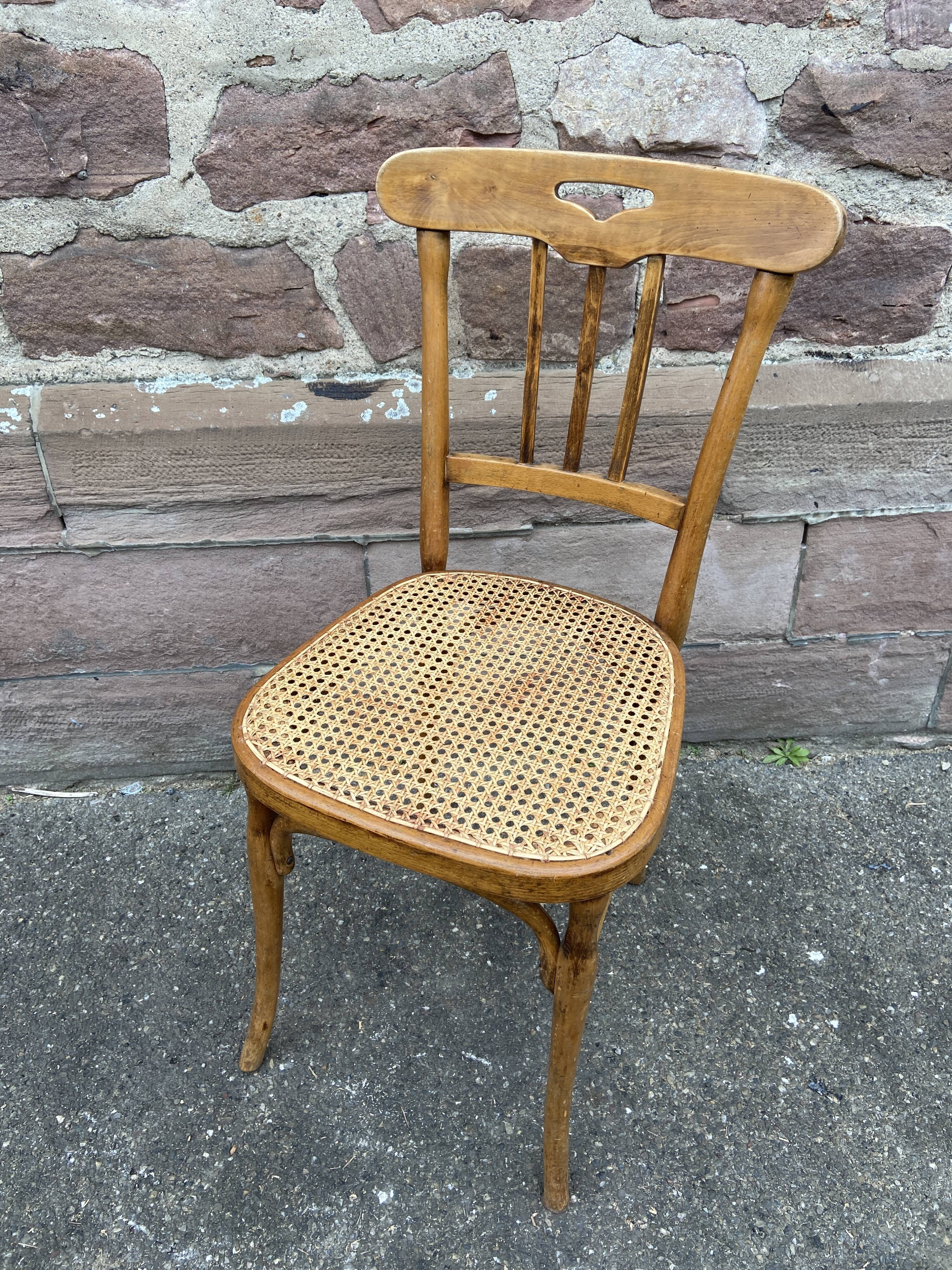 Viennese curved wooden chair 19th J J Kohn