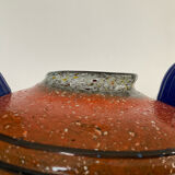 Vintage glass paste vase with handles