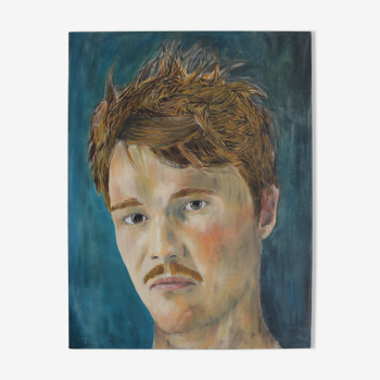 Portrait painting young man