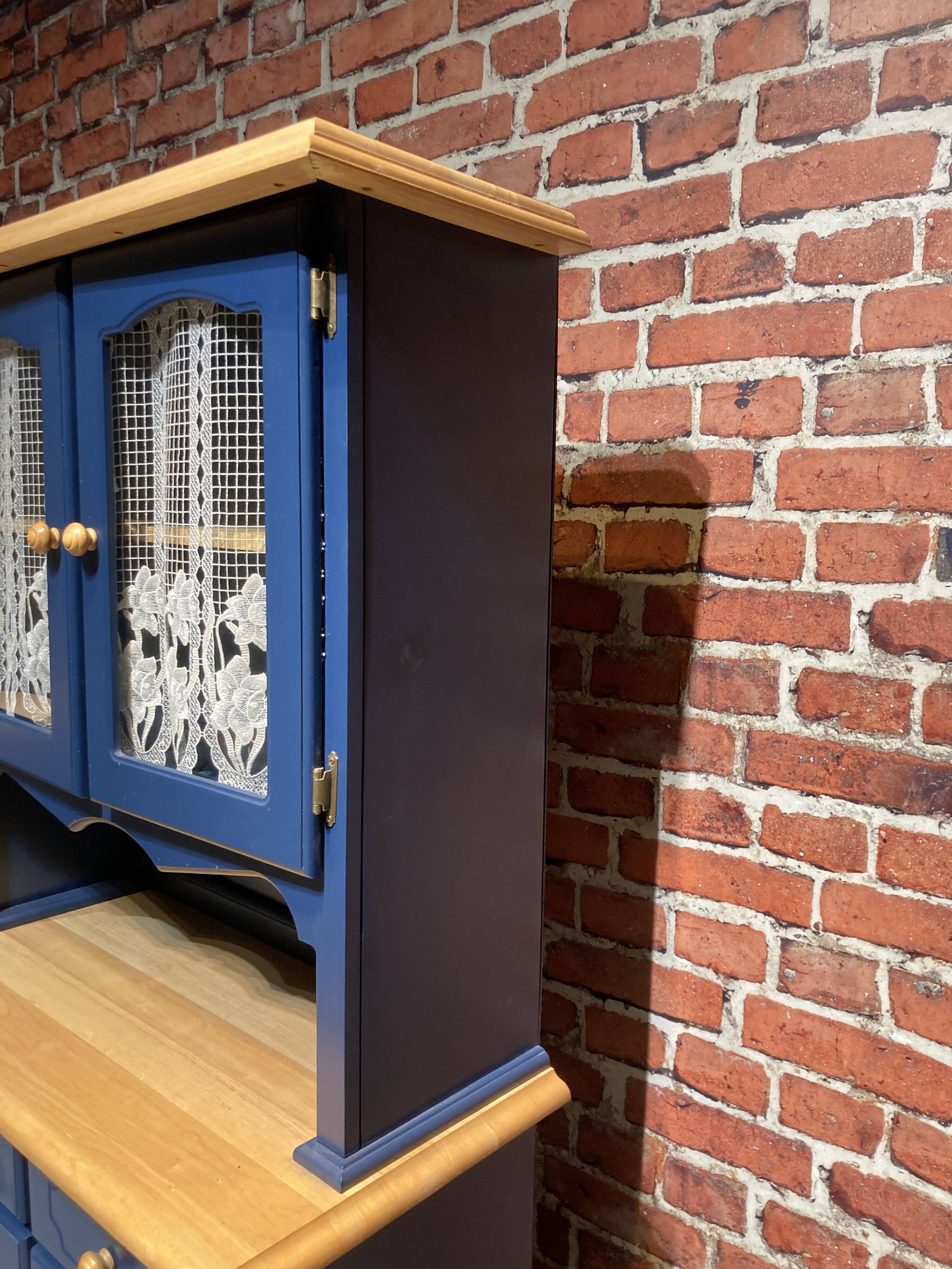 Blue painted wooden dresser
