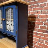 Blue painted wooden dresser