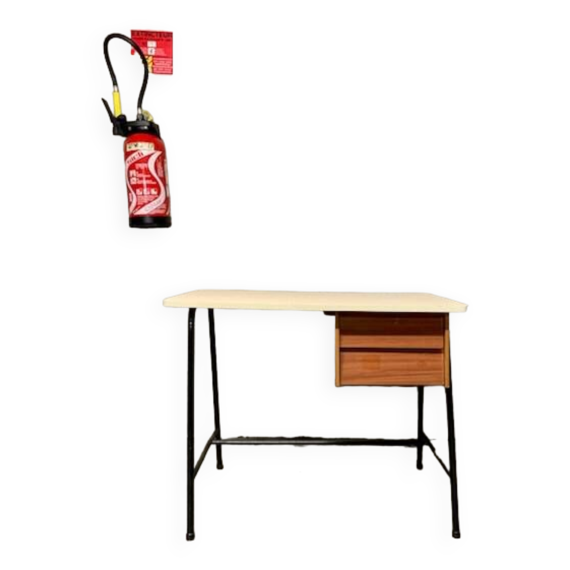 Vintage modernism desk with two drawers