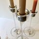 Set of three glass candle holders, Ikea, Blomster, 1999
