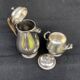 Christofle Gallia Silver Plated Coffee Pot & Sugar Bowl: Art Nouveau Regenc